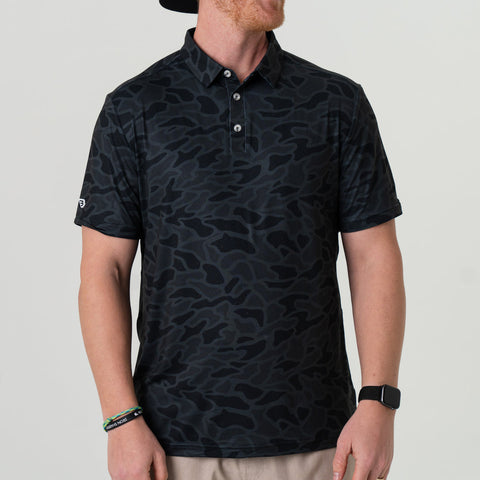 Burlebo Black Camo Performance Polo