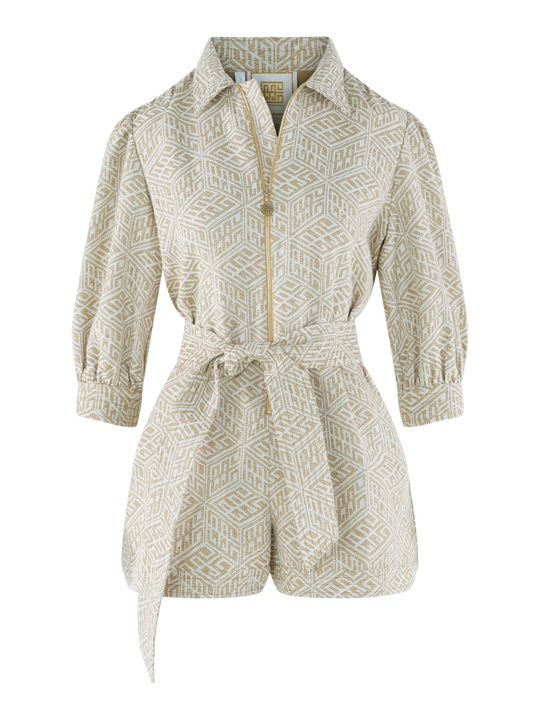 Emily McCarthy Rio Romper Mosaic Monogram
