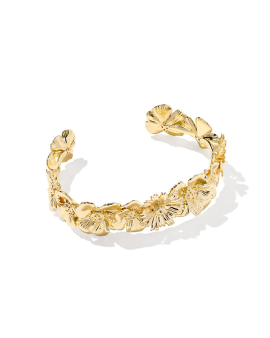Cailey Flower Gold Cuff