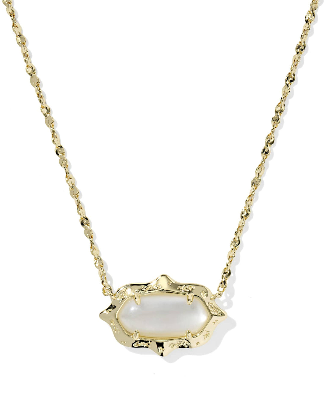 Elisa Scallop Frame Necklace