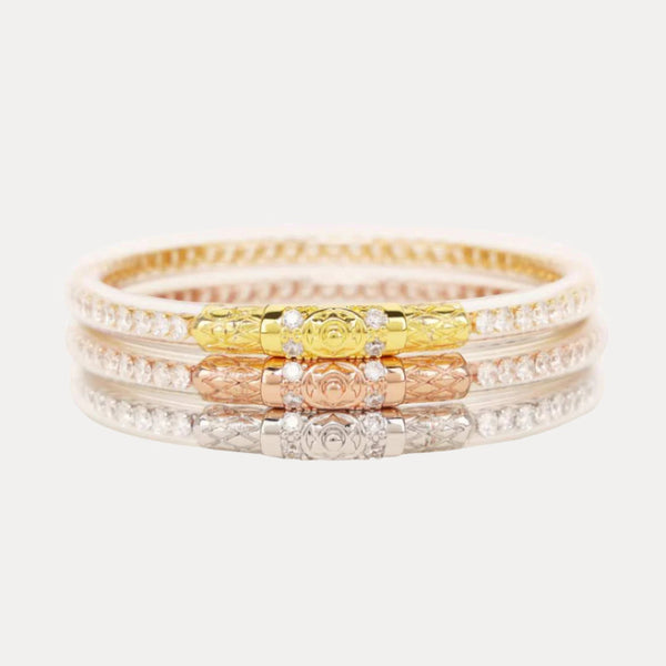 Three Queens All Weather Bangles - Crystal Clear
