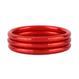 Crimson All Weather Bangles - Serenity Prayer