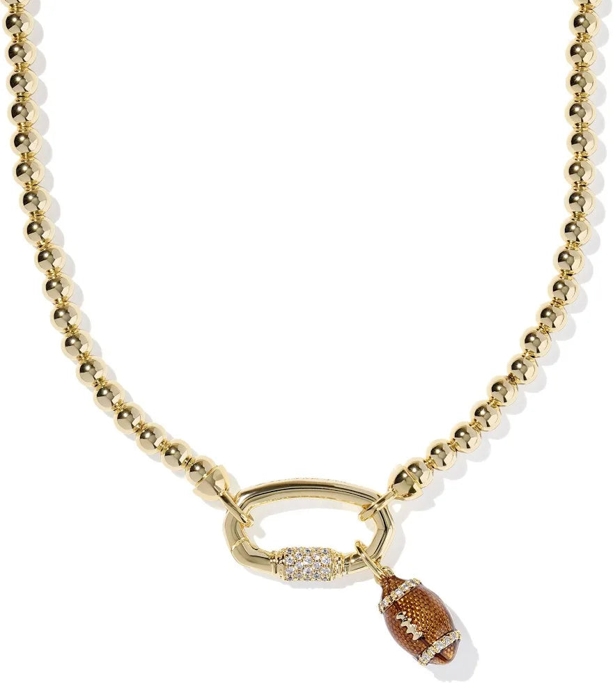 Football Metal Strand Necklace