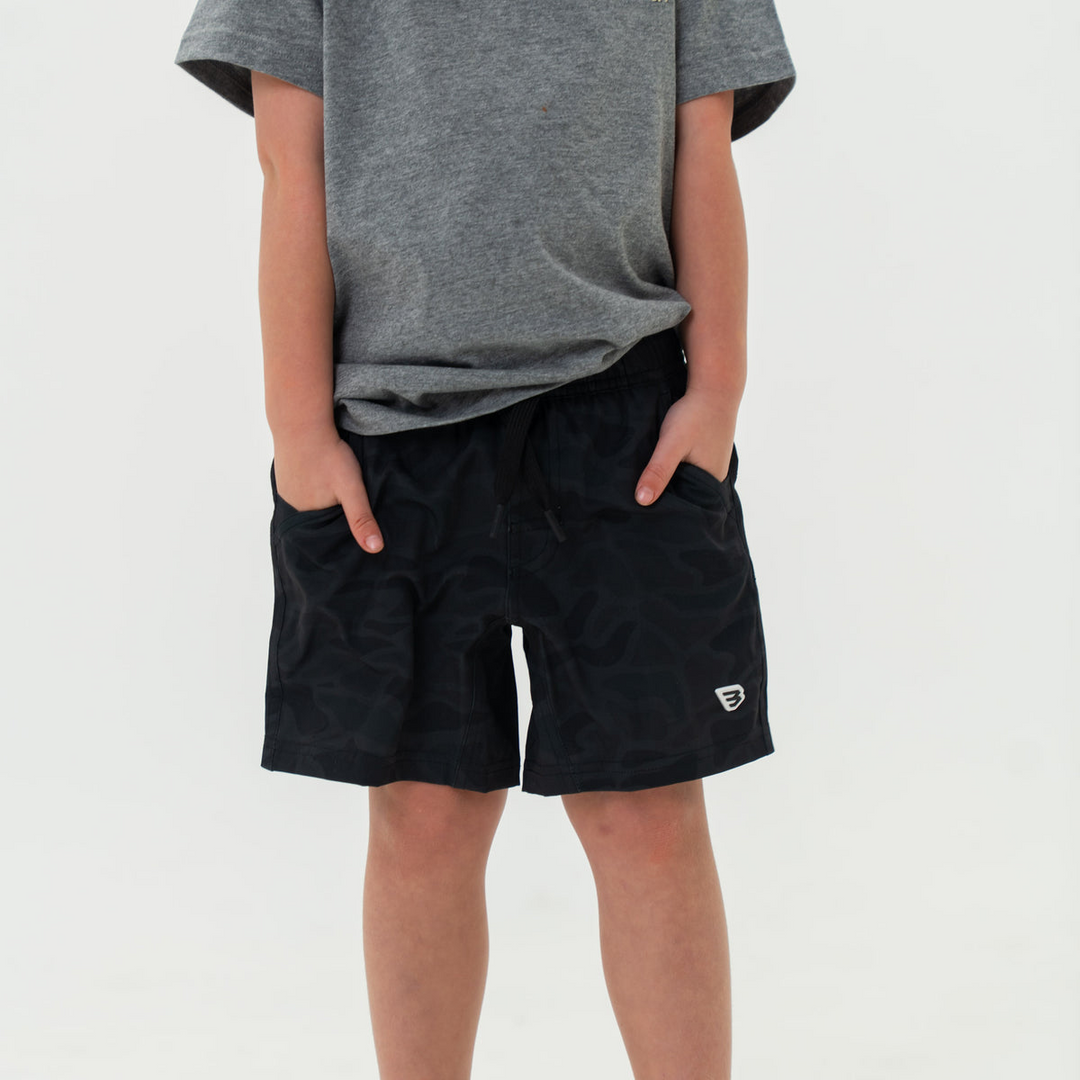 Burlebo Athletic Shorts Black Camo