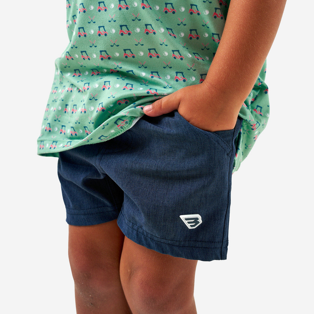 Burlebo Heather Navy Athletic Short