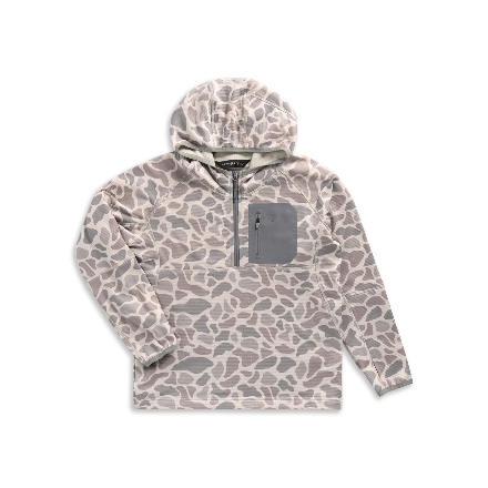 Burlebo Youth Blaze Tech Quarter Zip Classic Deer Camo