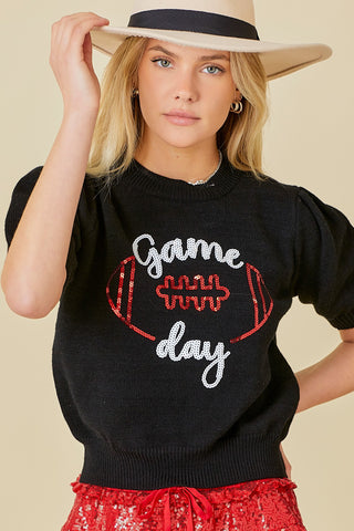 Game Day Puff Sleeve Sweater