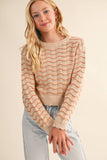 Wavy Pointelle Sweater