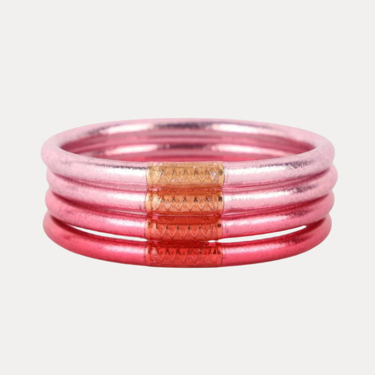Carosel Pink All Weather Bangles (set of 4)