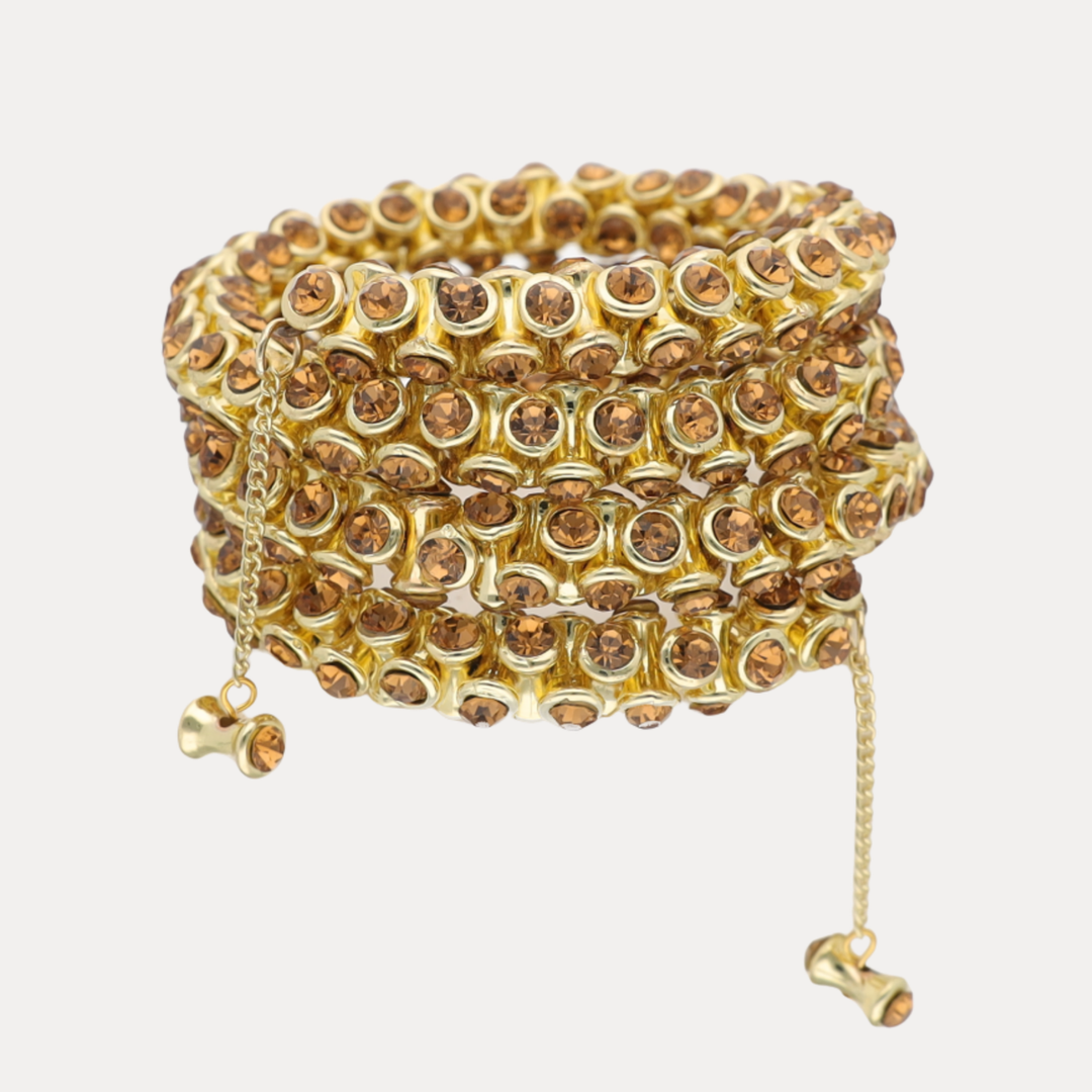 BuDhaGirl Champagne Crystal Wrap Bracelet