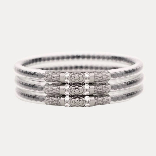 Three Queens All Weather Bangles - Black Spinal