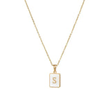 Square Initial Necklace