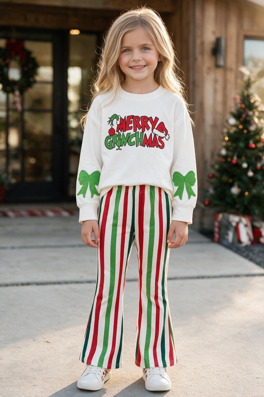 Merry Grinchmas Bow Set