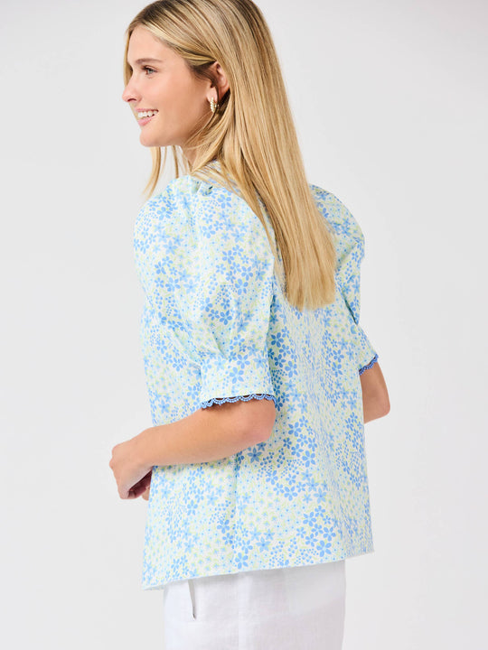 Thea Top | Larkspur Fields Blue