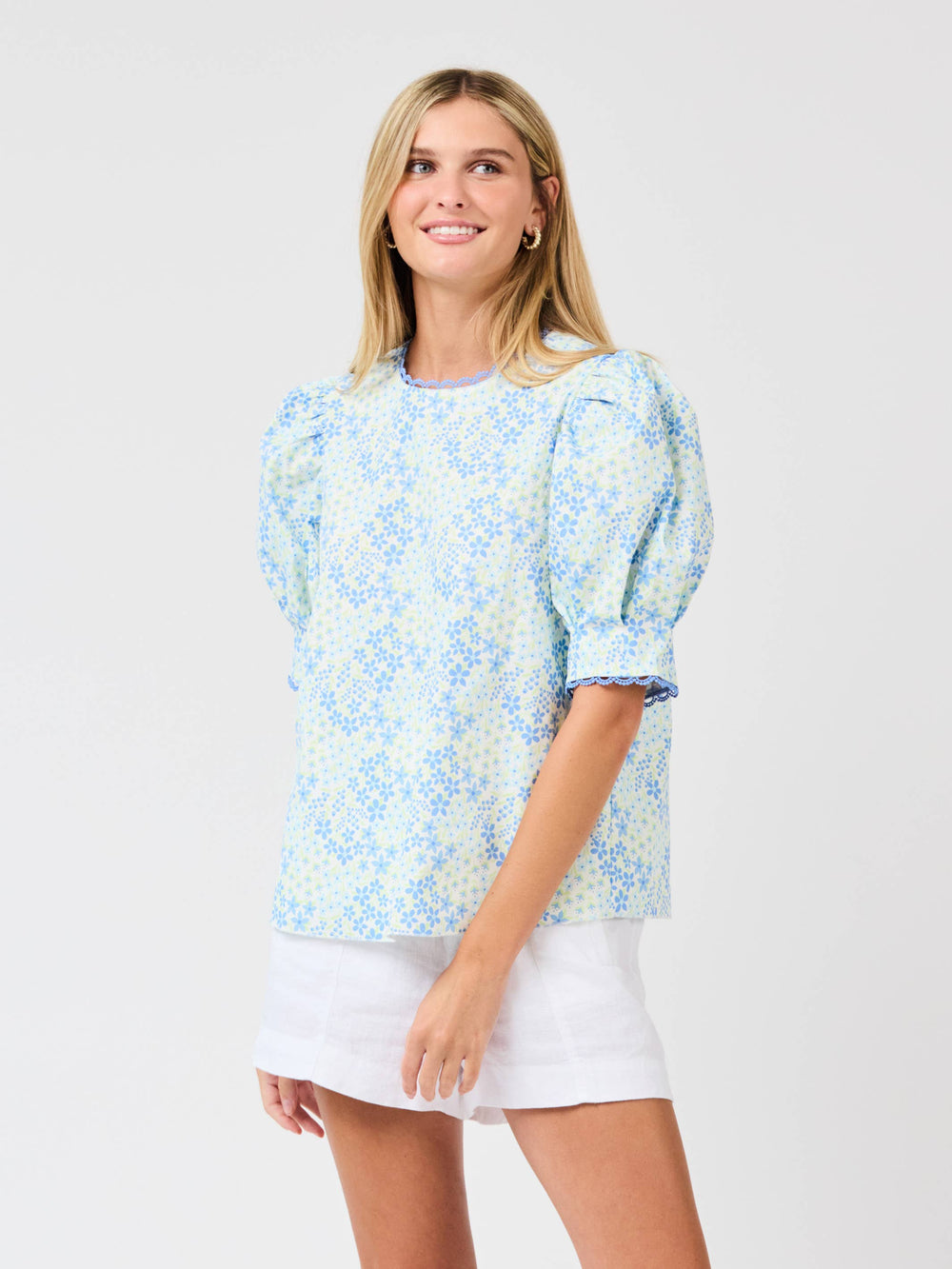 Thea Top | Larkspur Fields Blue