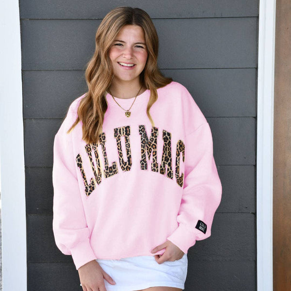 Lulu Mac Sweatshirt Pink & Leopard