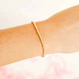 Beaded Blondes 3MM Gold Beaded Bracelet