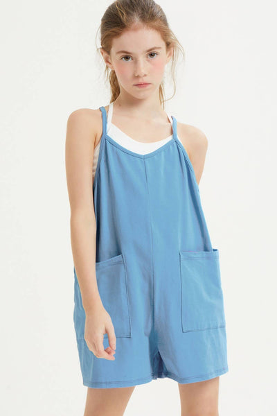 Two Pocket Cotton Overall Romper