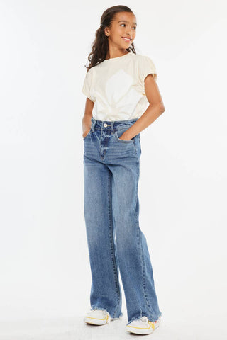 Kancan Tween Raw Hem Jeans