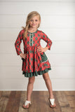 Plaid Ruffle Holiday Christmas Dress