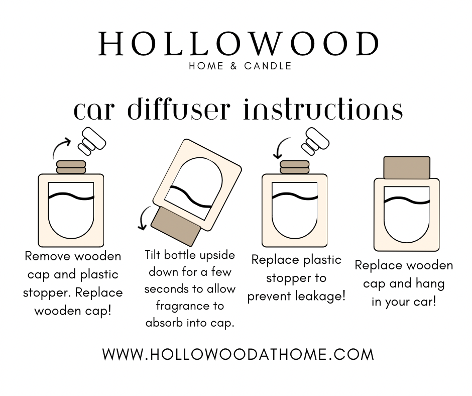 Hollowood Car Diffuser: Timeless Vanilla