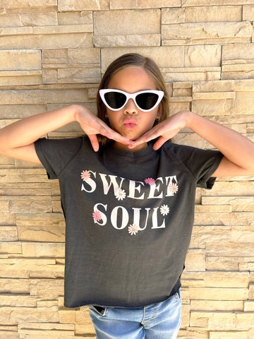 Sweet Soul Embroidered Flowers Tee