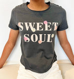 Sweet Soul Embroidered Flowers Tee