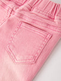 Pink Flare Bow Pearl Jeans