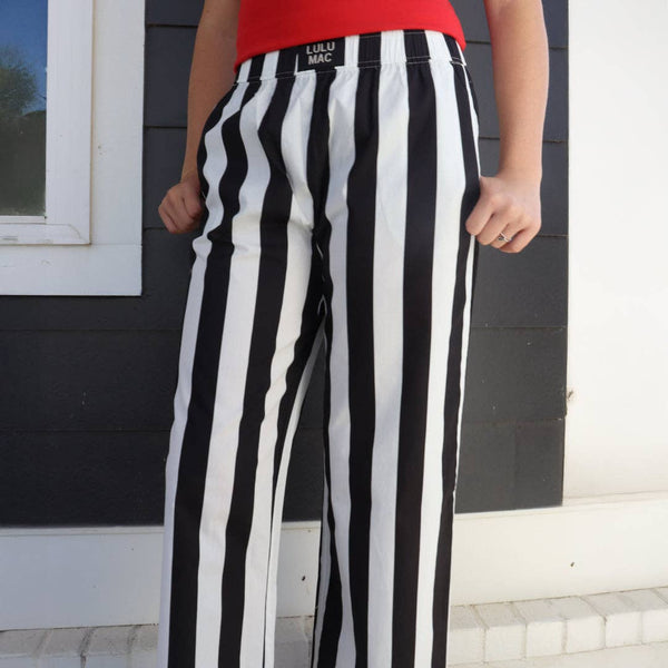 Lulu Mac Darby Stripe Pant Black