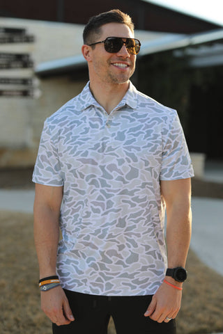 Burlebo Performance Polo White Camo