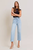 Light Wash Bow Front Jeans