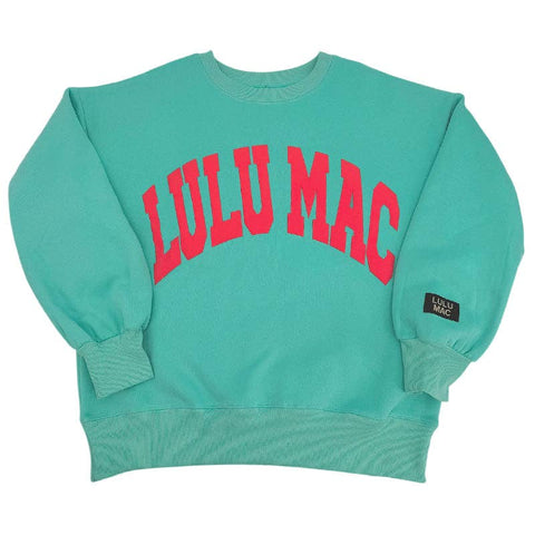 Lulu Mac Sweatshirt Mint & Coral