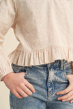 Raglan Lace Trim Blouse