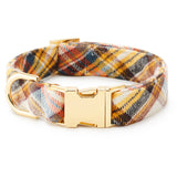 Cornucopia Flannel Fall Dog Collar