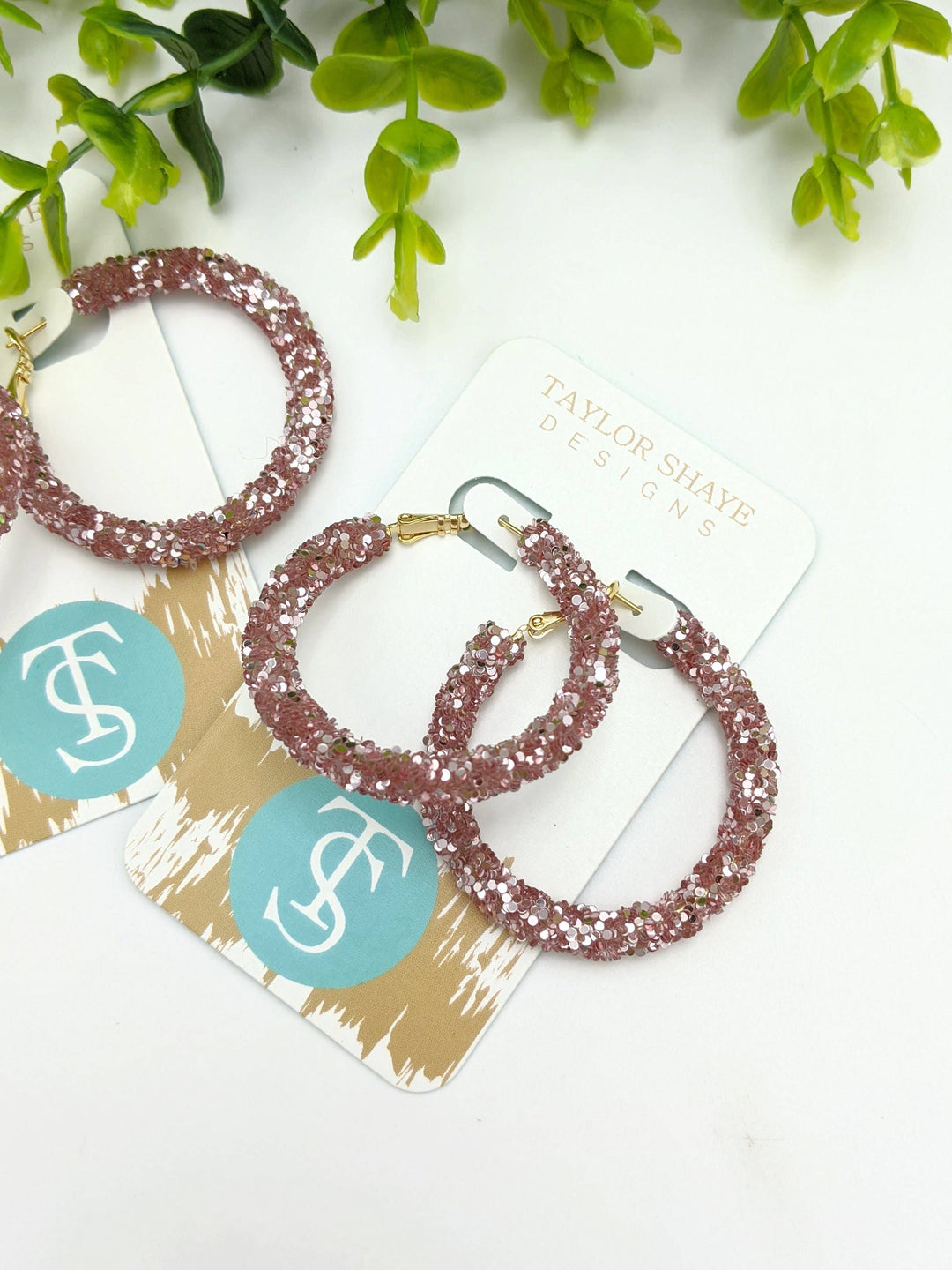 Glitter Hinge Hoops