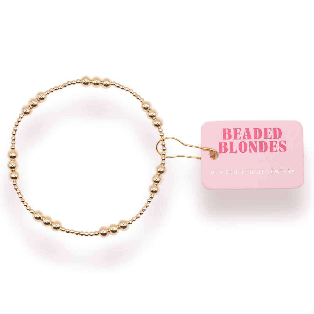 ILY Gold Fluted Bracelet