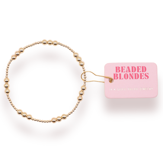 ILY Gold Fluted Bracelet