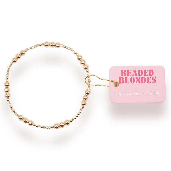 ILY Gold Fluted Bracelet