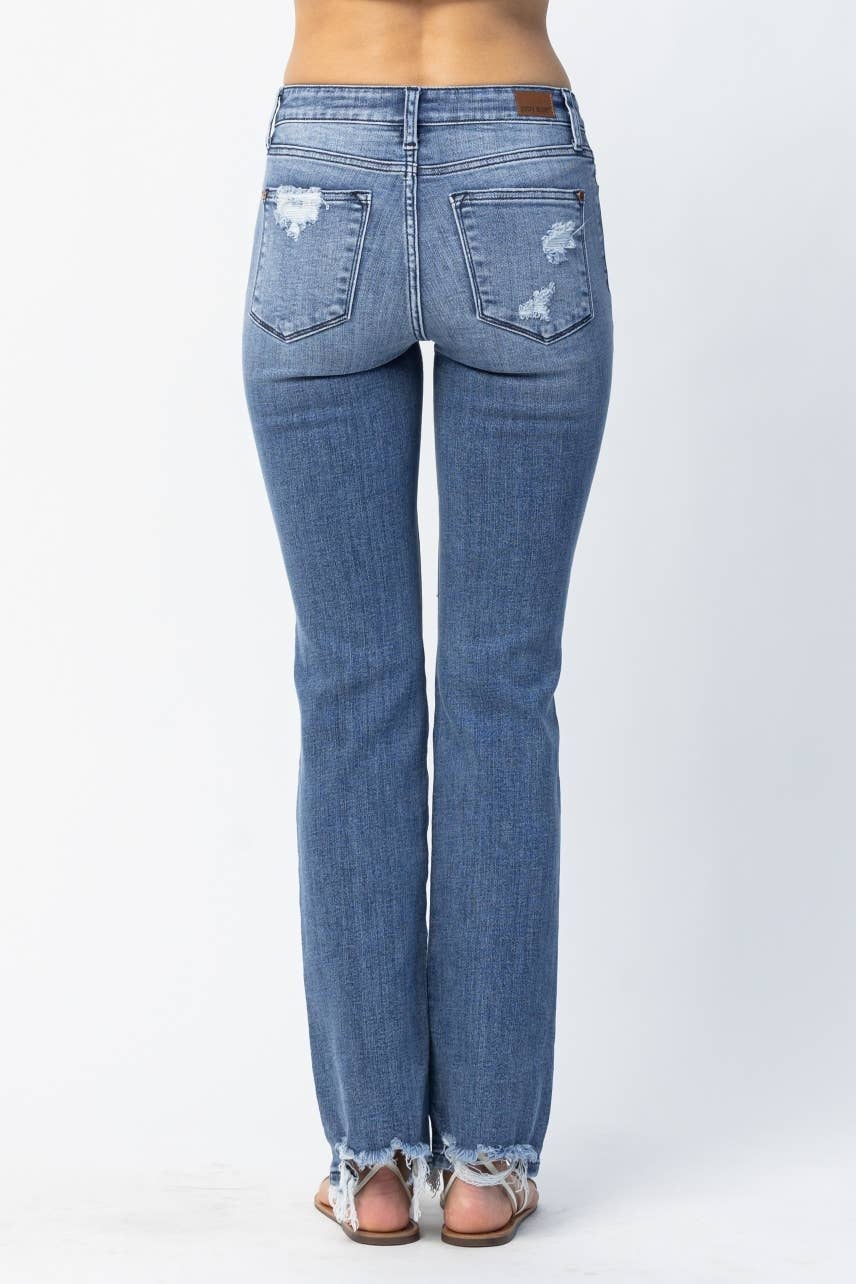 Judy Blue Distressed Straight Jean