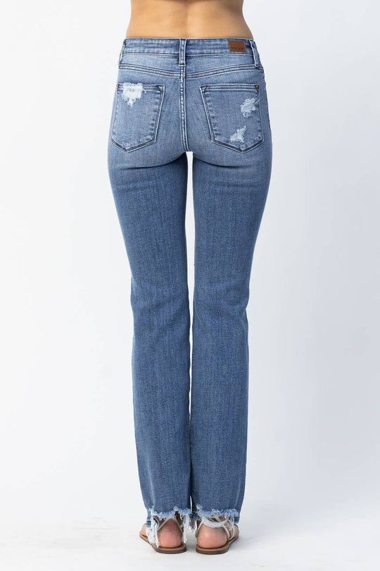 Judy Blue Distressed Straight Jean