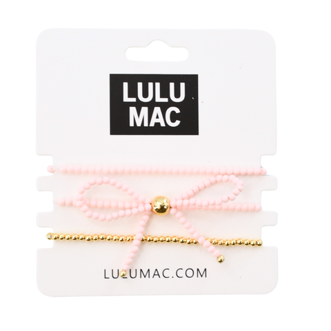 Lulu Mac Bracelet Set Light Pink