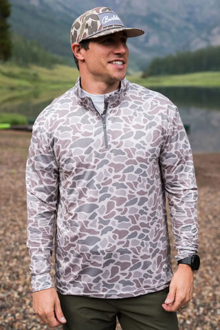 Burlebo Performance Quarter Zip Camo