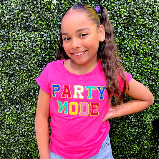 Party Mode Chenille Applique Tee