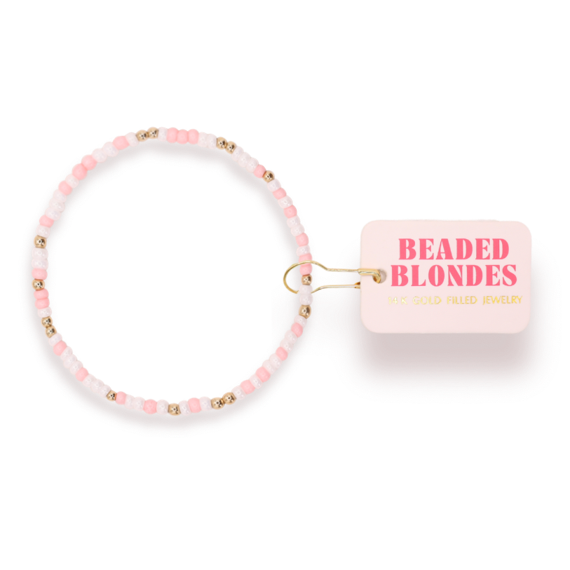 Light Pink &amp; Luster White Sprinkle Bracelet
