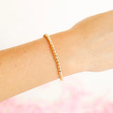 Beaded Blondes 4MM Gold Beaded Bracelet