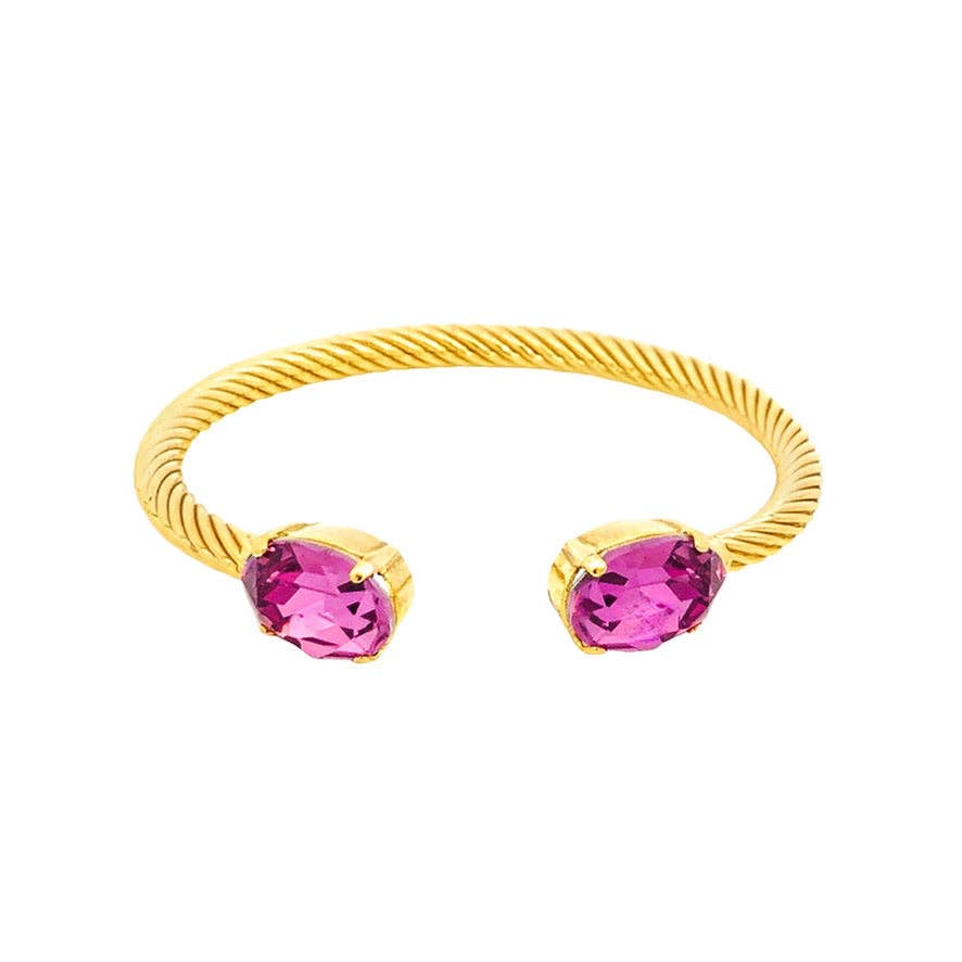 Charlotte Cuff in Oval: Dark Rose