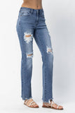 Judy Blue Distressed Straight Jean