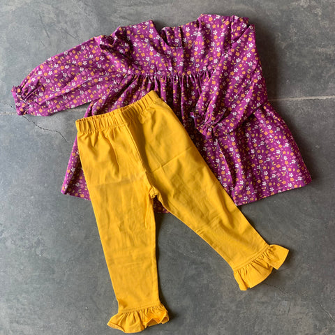 Wild Flower Ruffle Pant Set