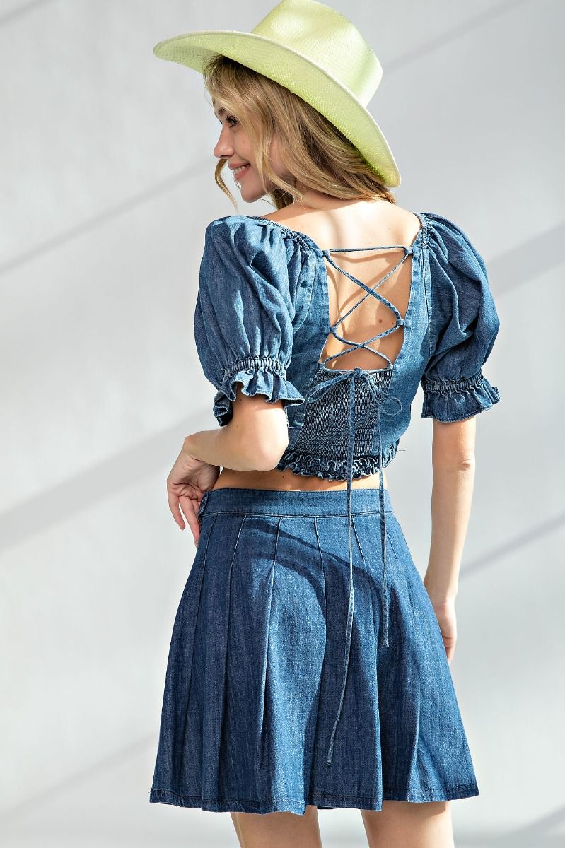 Romantic History Denim Top